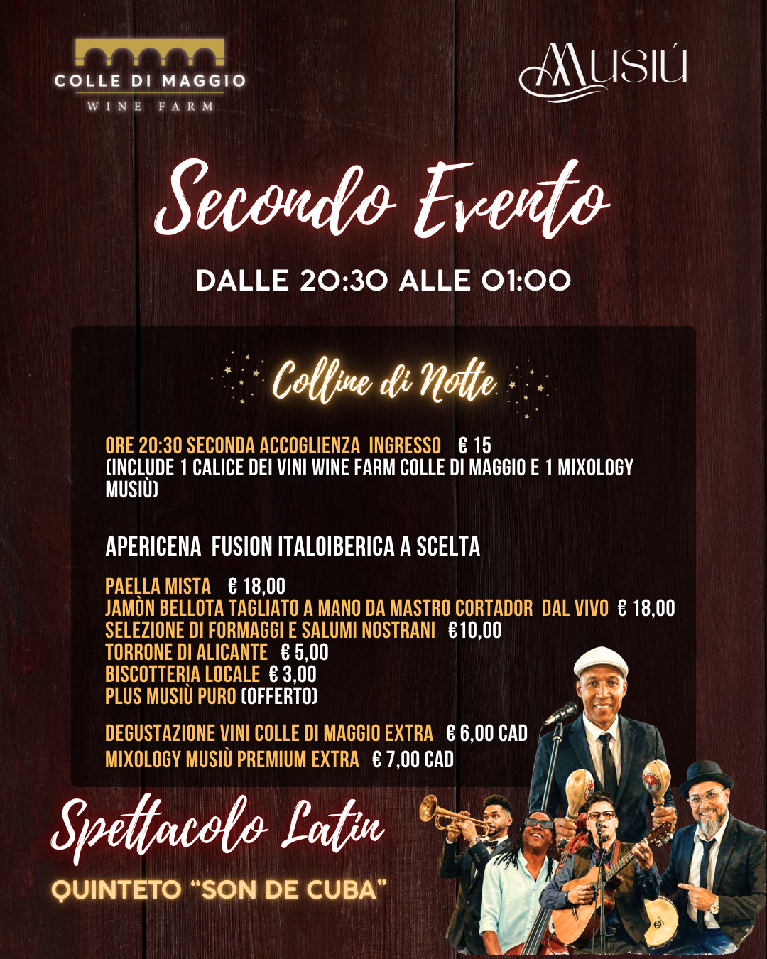 Musiù tra i Vigneti a Colle di Maggio Wine Farm  ''ASPETTANDO IL TRAMONTO''